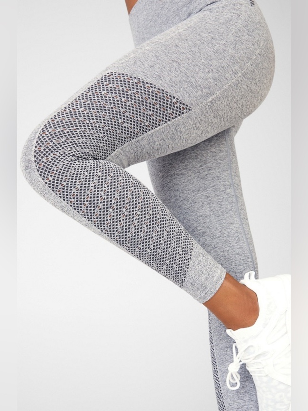 Fabletics Sync Seamless High-Waisted 7/8 Leggings Pants Small Grey Heather - Picture 2 of 16